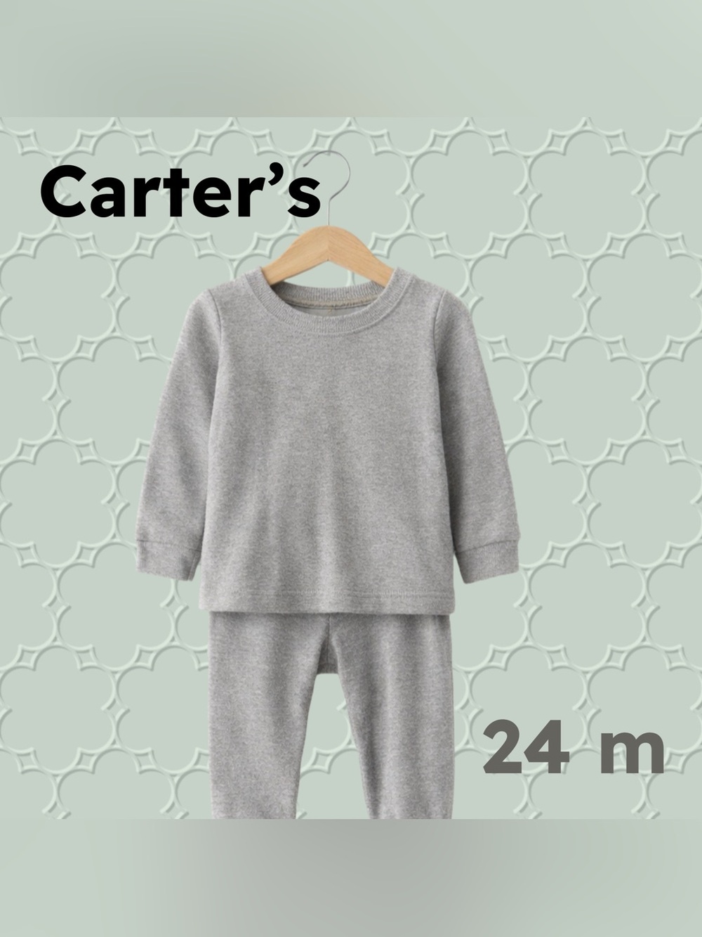 🇺🇸👍GUC CARTER’S | 2 T | Minimal Neutral Unisex Gray footed Pyjamas Set ❗️read